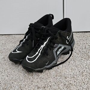 Nike Alpha Black Cleats Kids Size 4Y